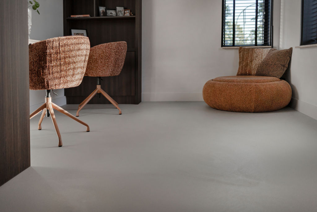 De werkhoek met ronde fauteuil