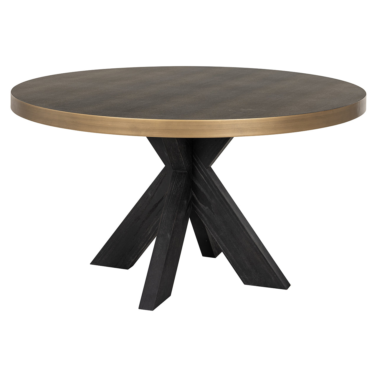 Eettafel Bloomville 140Ø (Black/gold)