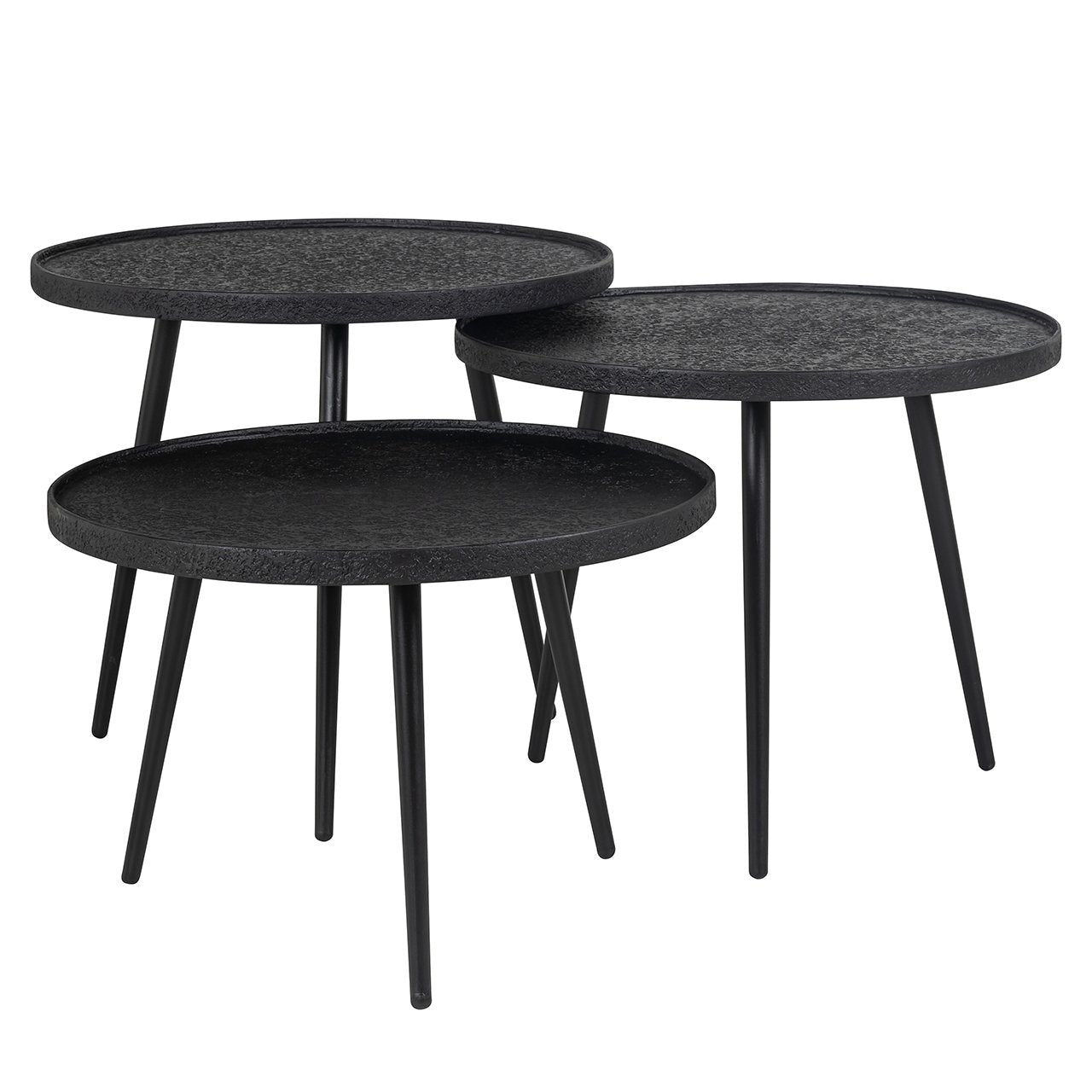 Salontafel Oxford set van 3 (Black)