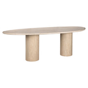 Eettafel Renaissance organisch Italian Travertine (Beige)