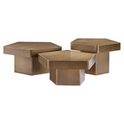 Salontafel Hexa set van 3 (Brushed Gold)