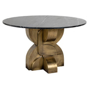 Eettafel Maddox 130Ø (Black/gold)