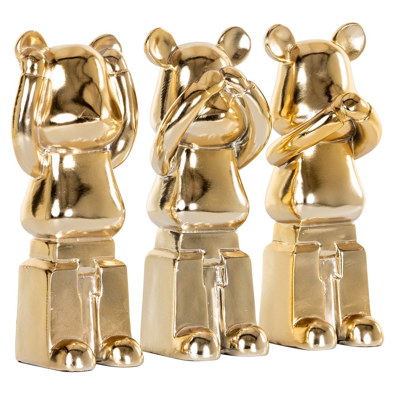 Deco object Berna set van 3 (Gold)