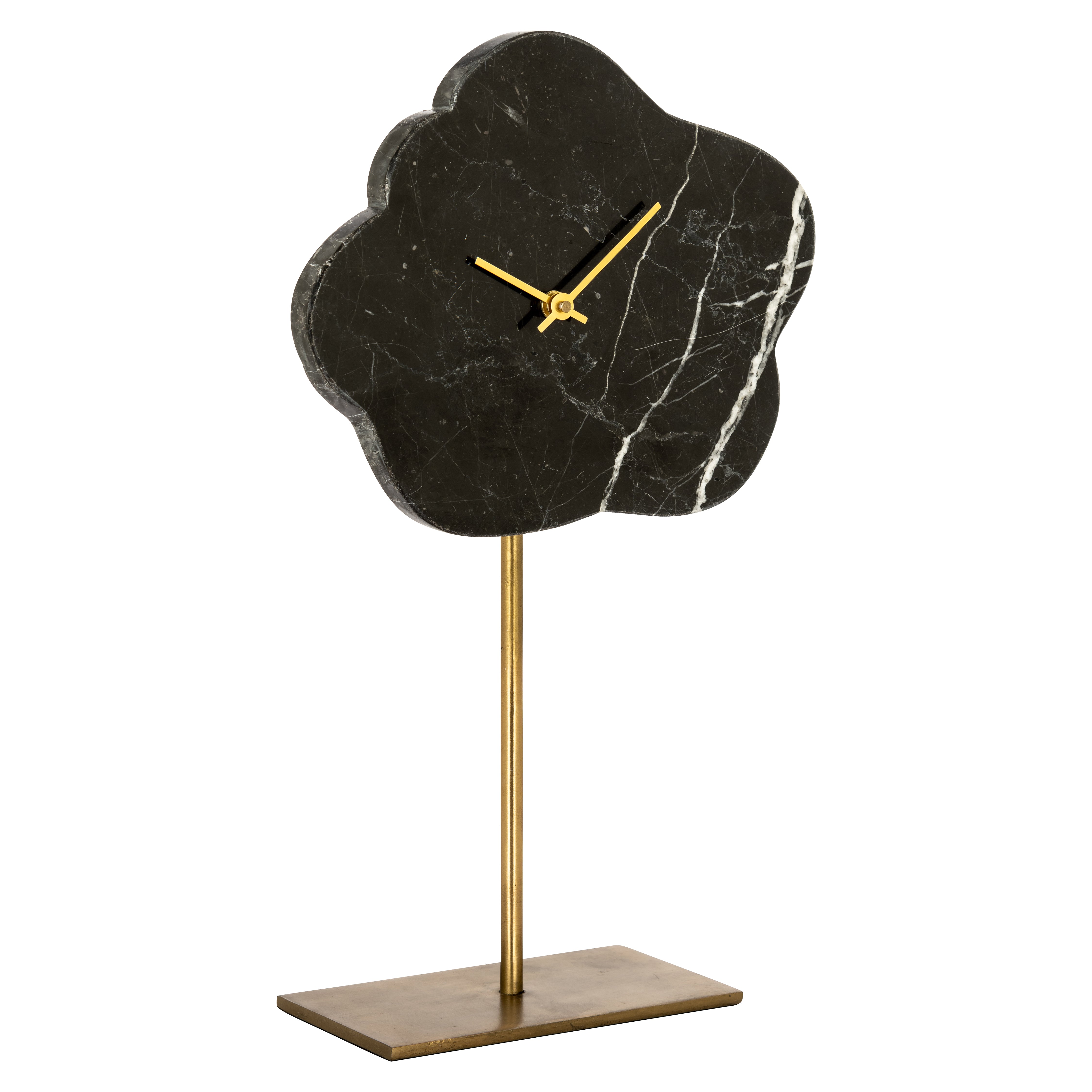 Klok Bram met standaard (Black/gold)