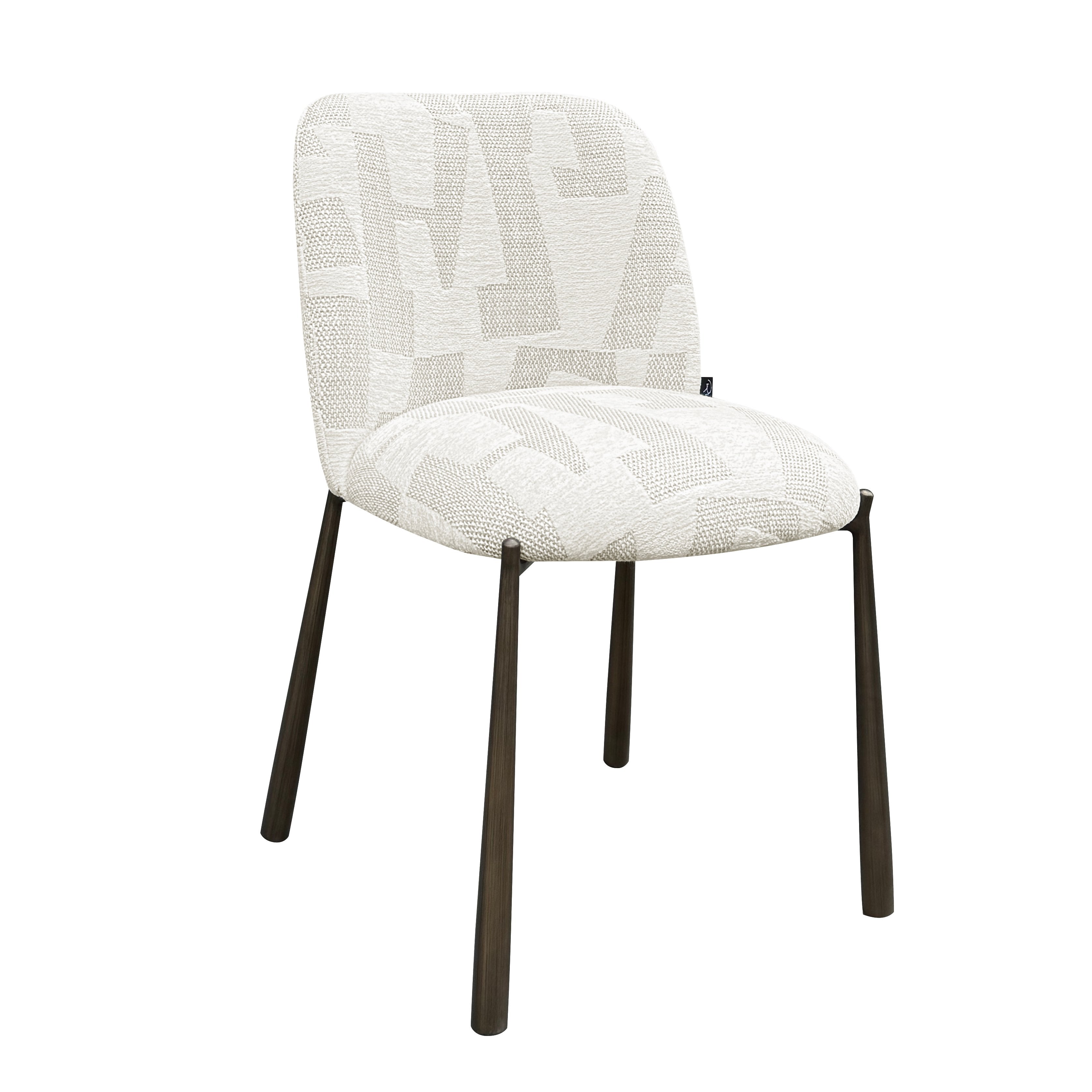 Eetkamerstoelen Lana beige graffic (set van 2) (Beige graffic)