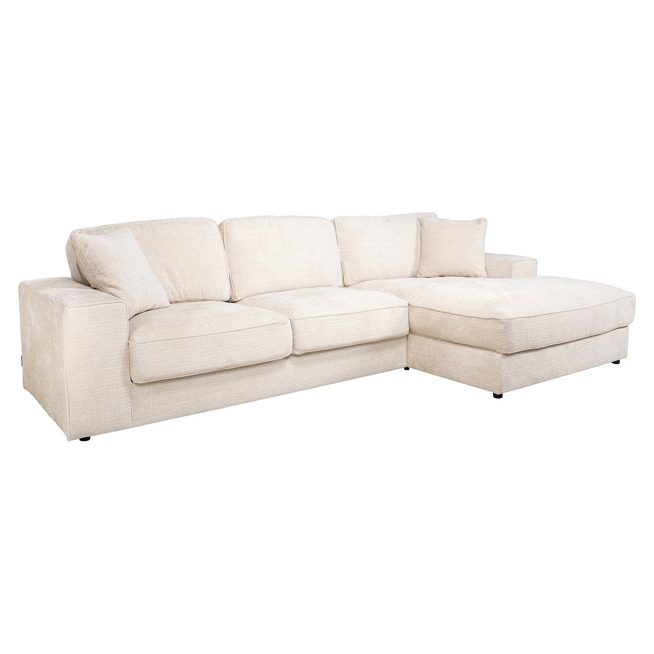 Sofa Santos 2,5-seater + lounge right beige niagara (Niagara 902 beige Chenille)