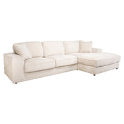 Sofa Santos 2,5-seater + lounge right beige niagara (Niagara 902 beige Chenille)