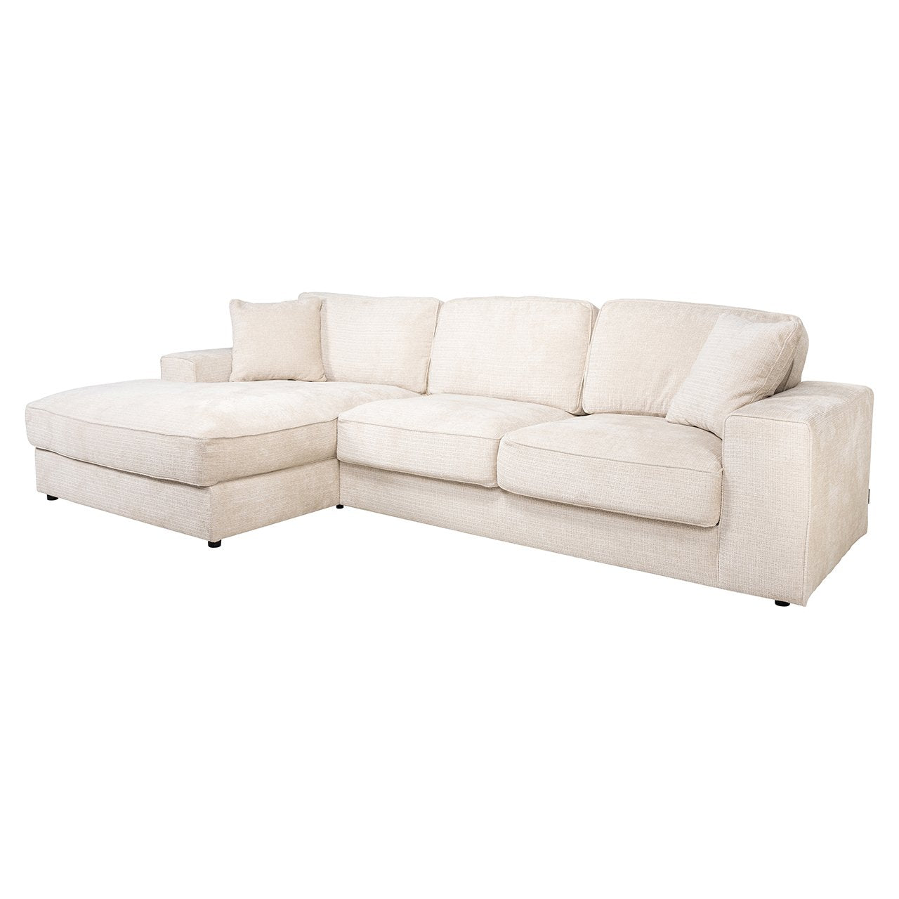 Sofa Santos lounge left + 2,5-seater beige niagara (Niagara 902 beige Chenille)