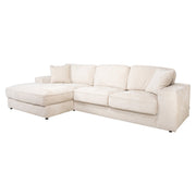 Sofa Santos lounge left + 2,5-seater beige niagara (Niagara 902 beige Chenille)